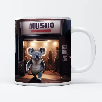 Koala Walking Out of Music Store