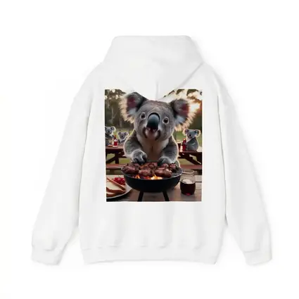 Koala Grilling Meat Outdoor BBQ Scene