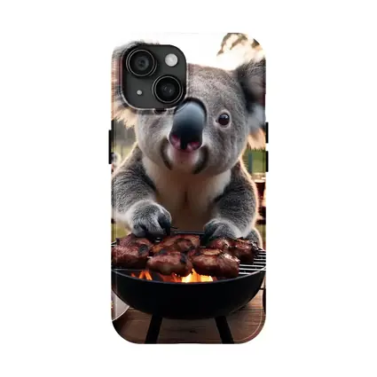 Koala Grilling Meat Outdoor BBQ Scene