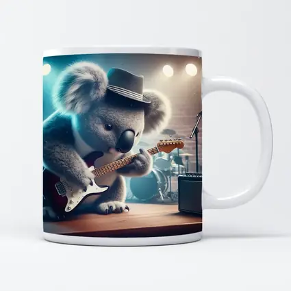 Koala Playing Guitar on Concert Stage