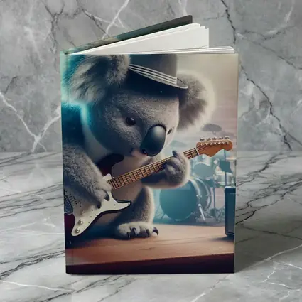 Koala Playing Guitar on Concert Stage