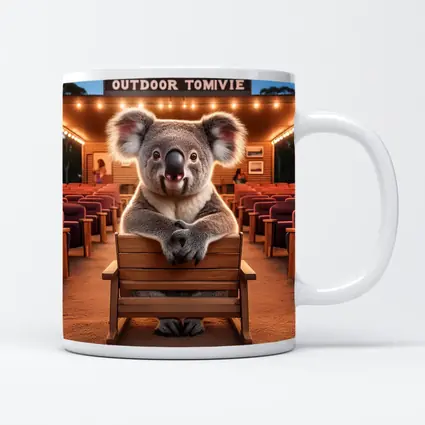 Koala Sitting at Outdoor Movie Theater
