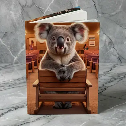Koala Sitting at Outdoor Movie Theater