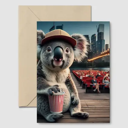 Koala With Popcorn Outdoor Cinema City