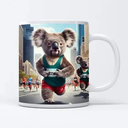 Koalas Running City Marathon Race Art