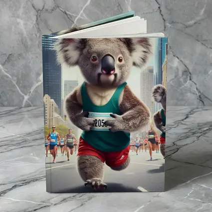Koalas Running City Marathon Race Art