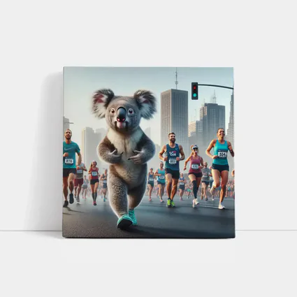 Koala Running City Marathon Race Art
