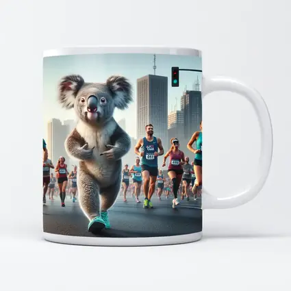 Koala Running City Marathon Race Art