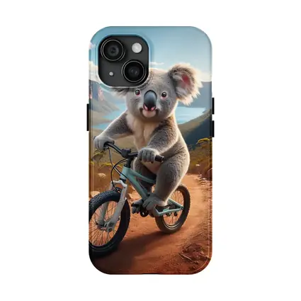 Koala Riding Bike Australian Mountain Trail
