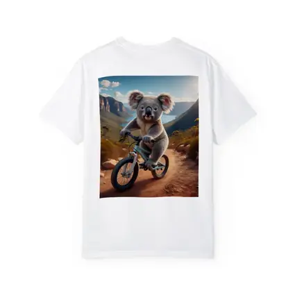 Koala Riding Bike Australian Mountain Trail