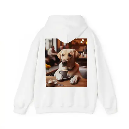 Labrador Retriever Dog Coffee Cafe Scene
