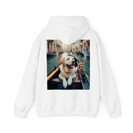 Labrador Retriever Riding Gondola Venice Canal