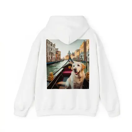 Labrador Retriever Riding Gondola Venice Canal