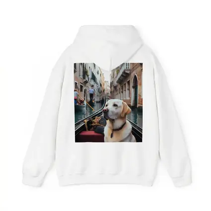 Labrador Retriever Riding Gondola Venice Canal