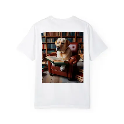 Labrador Retriever Reading Book Library Armchair