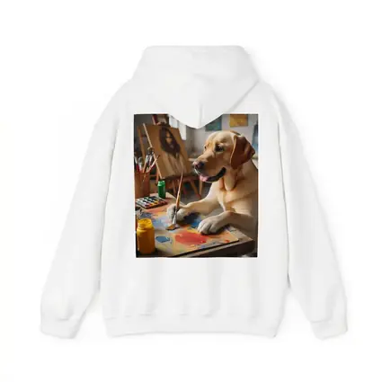 Labrador Retriever Painting in Art Studio