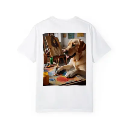 Labrador Retriever Painting in Art Studio