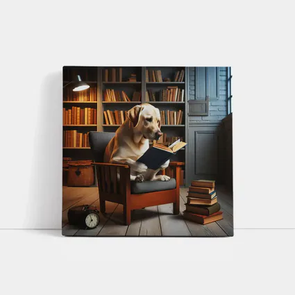 Labrador Retriever Reading Book Library Chair