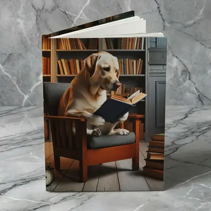 Labrador Retriever Reading Book Library Chair