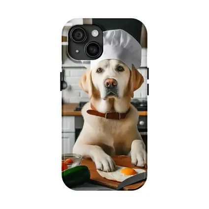 Labrador Retriever Chef Cooking In Kitchen