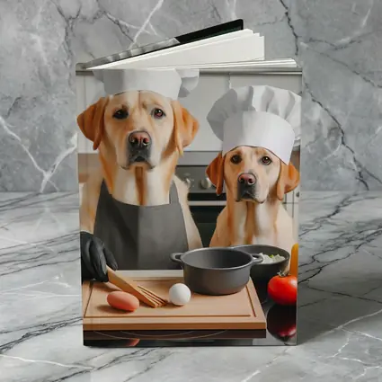 Labrador Retrievers Chef Hats Kitchen Cooking