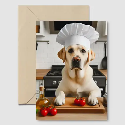 Labrador Retriever Chef Hat Kitchen Cooking