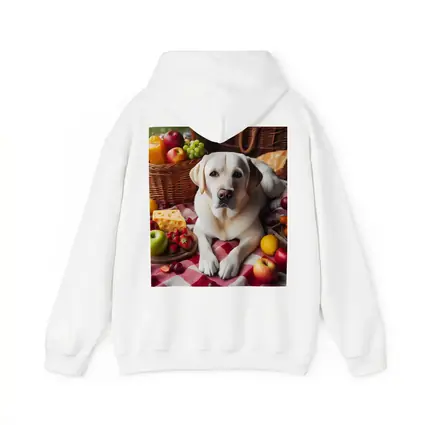 Yellow Labrador Retriever Picnic Fruits Spread