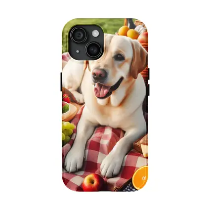 Yellow Labrador Retriever Picnic Blanket Outdoors
