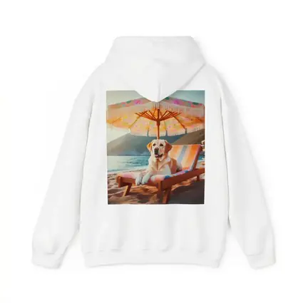 Labrador Retriever Relaxing on Beach Chair