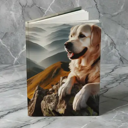 Golden Retriever Dog Mountain Summit View