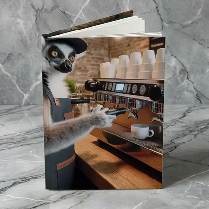 Ring Tailed Lemur Barista Coffee Shop