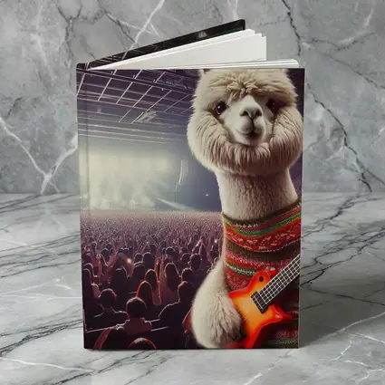 Alpaca Playing Guitar At Rock Concert