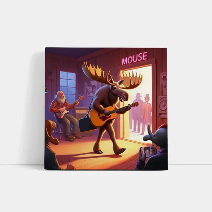 Moose Playing Guitar at Music Bar