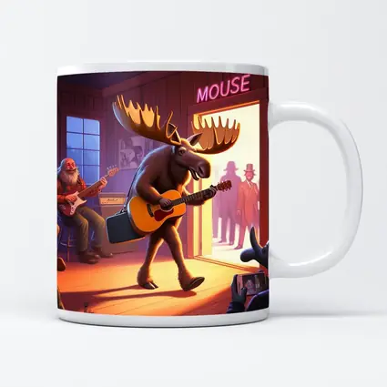 Moose Playing Guitar at Music Bar