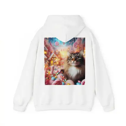 Fluffy Cat in Magical Candy Wonderland