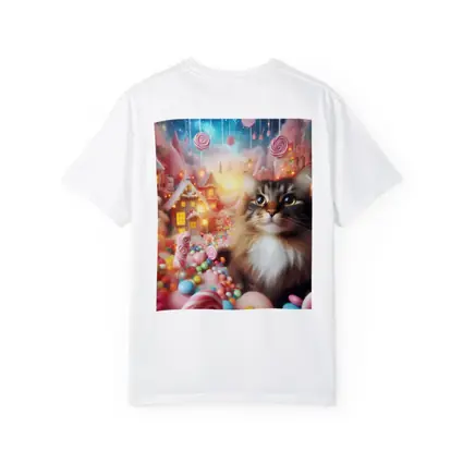 Fluffy Cat in Magical Candy Wonderland