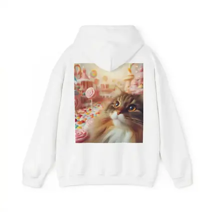 Fluffy Cat in Colorful Candy Fantasy World