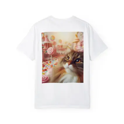 Fluffy Cat in Colorful Candy Fantasy World