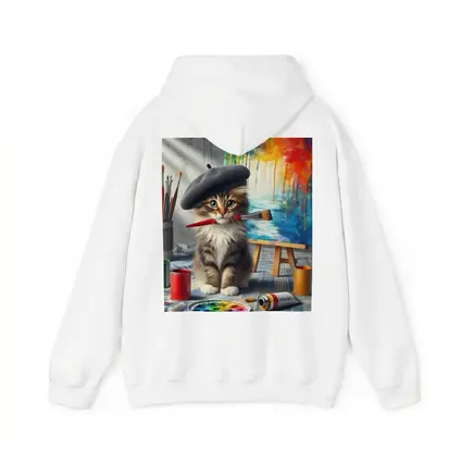 Kitten Artist Beret Painting Studio Canvas