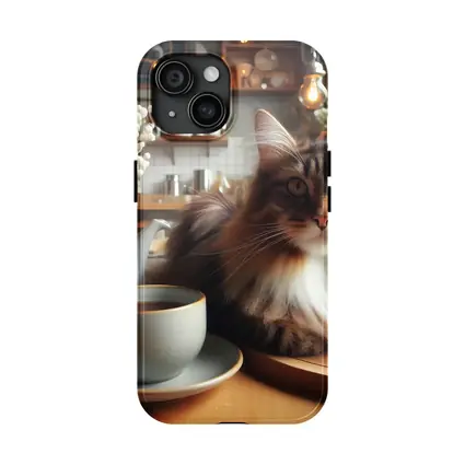 Maine Coon Cat Cozy Cafe Coffee Shop