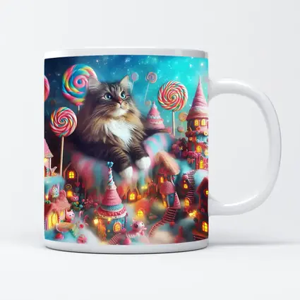 Norwegian Forest Cat Magical Candy Land Fantasy