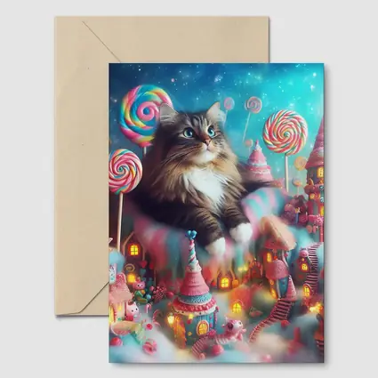 Norwegian Forest Cat Magical Candy Land Fantasy