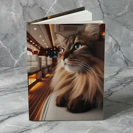 Somali Cat Relaxing Inside Luxury Yacht