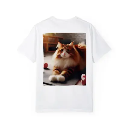 Fluffy Orange Cat on Gym Fitness Mat