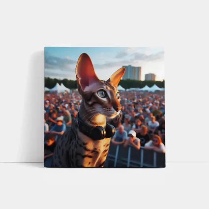Oriental Shorthair Cat Concert Crowd Music