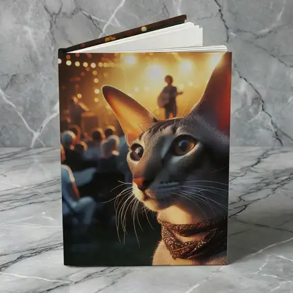 Oriental Shorthair Cat Outdoor Concert Night