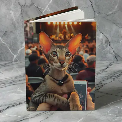 Oriental Shorthair Cat At Outdoor Concert