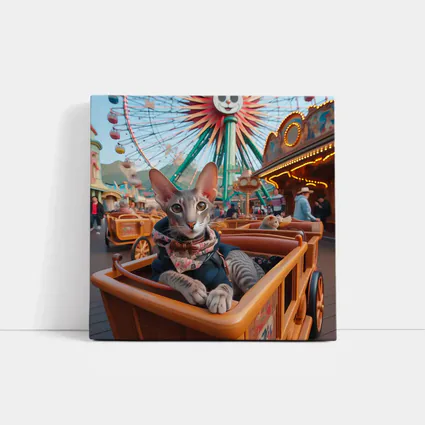 Oriental Shorthair Cat at Amusement Park