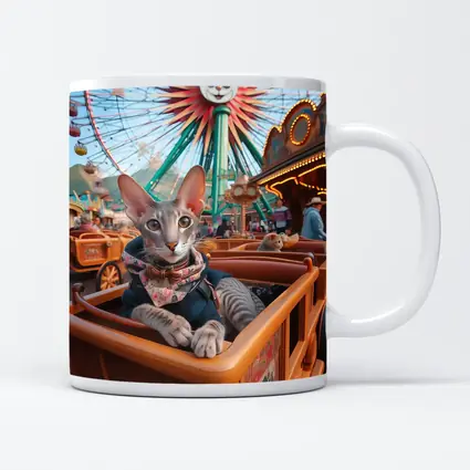 Oriental Shorthair Cat at Amusement Park