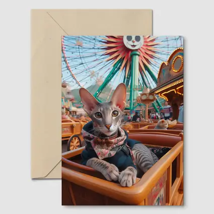 Oriental Shorthair Cat at Amusement Park